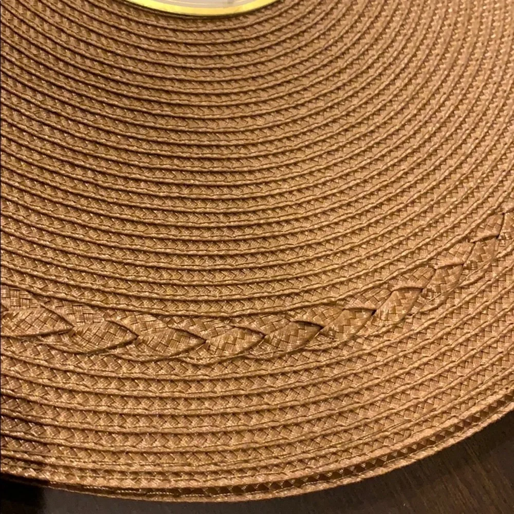 New! Domain set of 4 woven tan round placemats